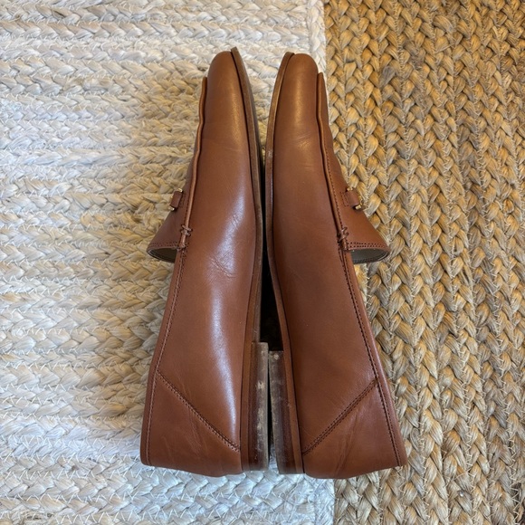 Like new Sam Edelman Loraine brown genuine leather w/ gold hardware bit loafers - Picture 9 of 13